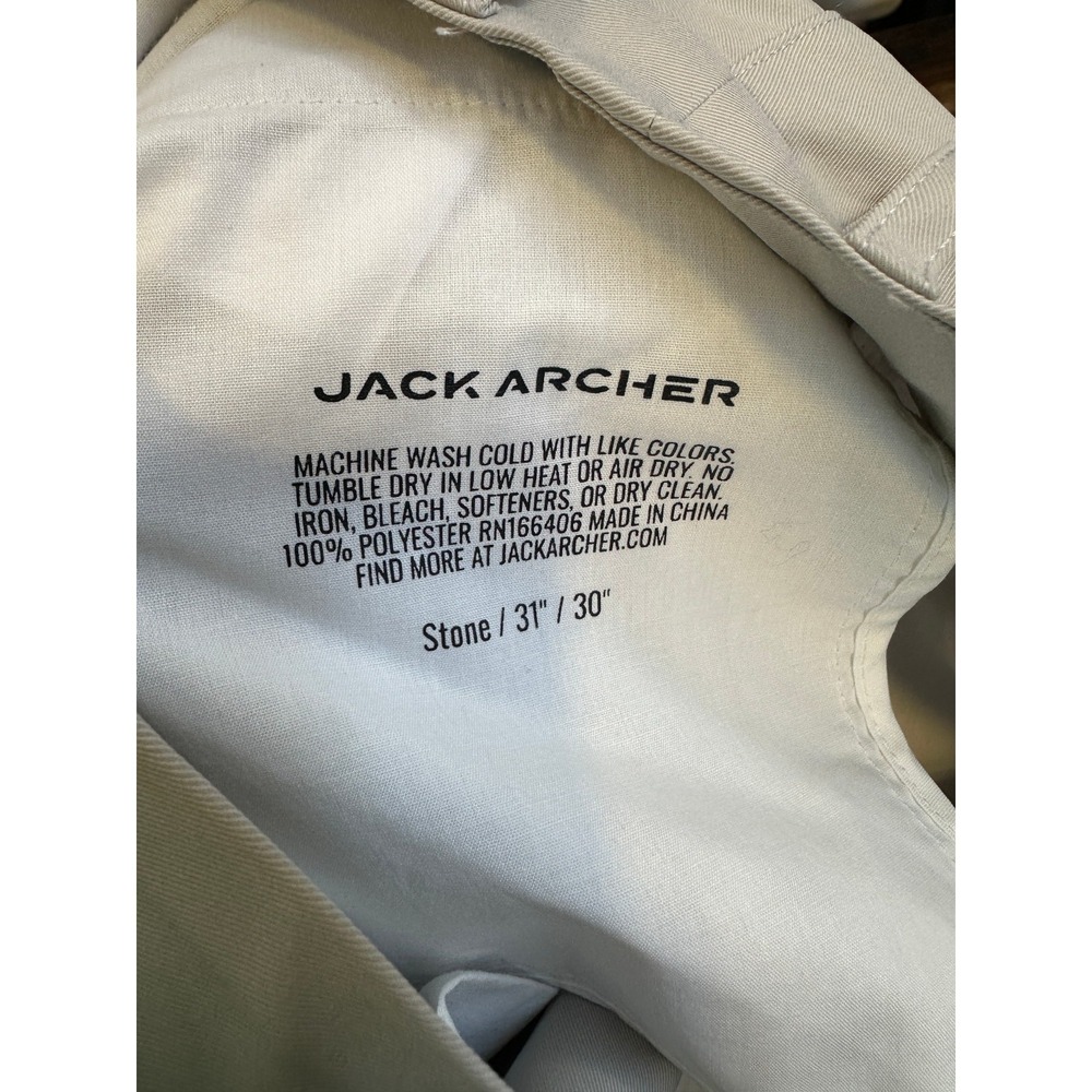Jack Archer Jetsetter Tech Pant 31 x 30 Stone Golf Travel Performance Stretch - Picture 5 of 10